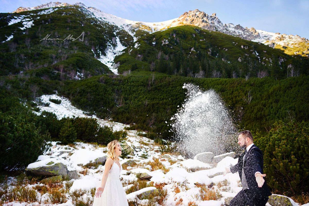 sesja ślubna w wysokich górach